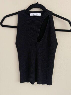Zara Ribbed Cutout Tank • Women’s Small